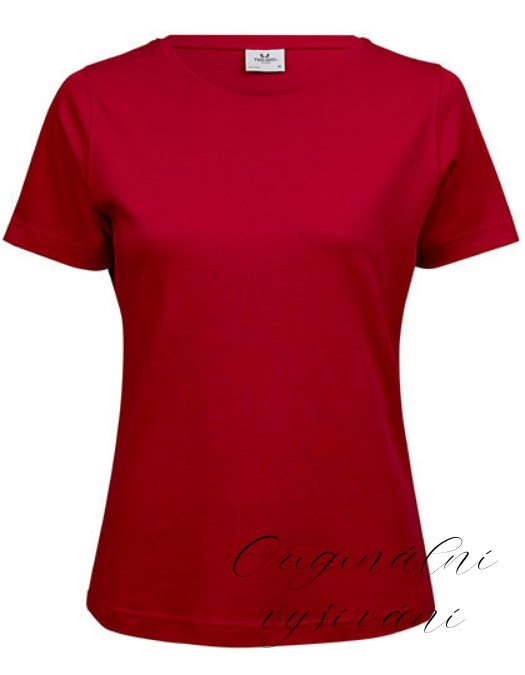 Dámské tričko bílé s výšivkou na přání - Organická bavlna